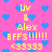 Pixelated pink background with blue heart shapes and yellow text reading 'Liv & Alex BFFS!!!!! <33333' repeated in a pattern