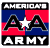 A 50x48 pixel animated contact sheet showing two frames of an American Army-themed buddy icon with a green 'OriginalIcons.com' frame on the right.