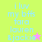 Pixelated text reads "i luv my bffs fara lauren &jackie" with a star symbol, displayed across four colored quadrants on an animated background.