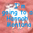 Pixelated image of a white moose on reddish-brown background with blue text reading 'I'm going to a Hannah Montana' and 'Concert January 11th'.
