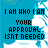 A static digital image with repeated text and cloud motifs on a blue background.