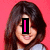 A four- shows a person with long brown hair against a solid pink background, each displaying different text overlays