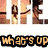 A pixelated collage of beach scenes with overlaid text elements including 'LIFE', 'whats up', 'my', and 'beach est.' in various fonts.
