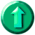 Green circular icon with a light green upward arrow, displayed in a of nine identical icons with one empty