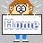 Pixel art character in orange shirt and blue pants shown in multiple poses including holding a 'Home' sign, walking, and standing with hands on hips.