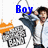 A pixelated image of a person in motion holding a rope, with blue text reading "Boy Of My Dreams" and orange flame-like shapes on the left side.