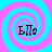 Four identical display a cyan and pink spiral background with black text 'БП9' centered in each