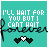Animated contact sheet of 10 frames showing a teal background with white text "I'LL WAIT FOR YOU BUT I CAN'T WAIT" and pixelated heart icons changing across frames, with black cursive script reading "forever" overlaid horizontally.