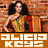 A 4-frame contact sheet of a pixelated animated icon featuring Alicia Keys in various poses against a brick wall background with orange and brown tones, including text reading "ALICIA KEYS" on an orange banner.