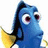 Blue fish character with large eyes and yellow fins appears on left, blue text reads 'Hi My Name Is .... Uh Wait Hmmm....' then changes to 'GOT IT!! My Name Is Dory'