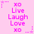 Pink background with repeated text and star motifs in bright pink, arranged in a pattern
