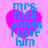 Four identical pixelated icons display a pink heart with blue text reading "mrs. nick jonas i love him" on a light purple background.