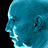 Blue-toned profile head with bald scalp and ear visible, red text elements on black background including 'SMOKIN' ACES', 'SOOT', and blurred 'BOOT' repetitions.