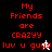 Red pixelated text on black, white, and gray backgrounds with a cursor icon changing from white to black.