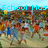 Pixelated image with cyan text "School Mus" at top, blurred figures in various colors below, light blue sky background.