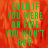 Green pixelated text on a red-orange gradient background with visible motion blur in some frames.