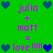 Green background with purple text and blue heart icons arranged in a pattern, displaying 'julia + matt = love !!!!' repeated twice