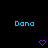 Two identical blue 'Dona' text elements flank a purple pixelated heart on black background, with one heart showing animation change.
