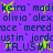 Purple background with repeated dark blue text and yellow star icons, showing animation where stars flicker on and off.