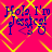 A static image with a bright pink background and yellow crisscross lines, displaying blue text that reads "Hola I'm Jessica!" in four identical quadrants.