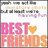 Pixelated static image with 'BEST FRIENDS' text in pink and orange, a yellow heart symbol between words, and blurred background elements.