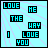 Pixelated cyan text blocks on light blue background with diagonal purple lines, forming a wordwall of 'LOVE THE HE HAY I LOVE YOU' in black-outlined cyan letters.
