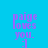 Four identical pixelated text display 'paige loves you. :]' on alternating cyan and green backgrounds with purple text