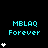 Pixelated cyan text 'MBLAQ Forever' appears above white star icons on a black background, with star counts varying across positions.