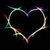 Animated heart outline with multicolored glowing edges on black background, transitioning to a grayscale heart drawn in sand.