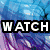 six pixelated with text overlays on abstract color backgrounds, displaying 'WATCH THE PRETTY COLORS By: Aliza' across the layout