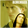 Four- shows two characters with changing text above the top-left character; text reads REMEMBER, CEDRIC, DIGGORY, then repeats