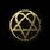 A static image shows a golden pentagram symbol on black background, a blue-toned face with dark hair, and a grayscale face with dark hair and purple square.