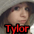 A four- shows a person in a light gray hooded garment with long hair, red text reading 'Tylor' in the bottom-left