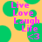 Yellow background with green circular shapes and pink text reading Live Love Laugh Life <3 in pixelated font.