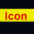 Yellow banner with red text reading 'Icon Currently Under Construction' repeated across multiple horizontal strips on a black background.