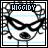 Pixelated cartoon face with black sunglasses and curly hair, two versions with text above head reading HIGGIDY and HACK? on lined background.