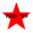 Four red star-shaped icons with black text 'MAD '09' displayed in a , each star has a slightly different pixelated appearance