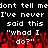 Pixelated text repeats across a black background with red pixel clusters at the bottom, forming a static visual pattern.