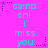 A static image with a bright pink background displays repeated text in cyan and purple, arranged in vertical