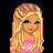 Pixel art buddy icon featuring a blonde female character with long hair and pink top next to purple text reading "Caution: Singer" on white background.