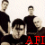 Pixelated static image of four figures in black shirts with red text "AFI" at bottom right, set against transparent background.