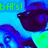 Pixelated image of a cartoon character with dark hair and sunglasses, blue background, green text 'bff's!' at top left.