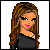 Pixel art contact sheet showing a female character's full body, torso, legs, and text frames with 'thank god I'm' in black pixelated font and 'taken' in pink pixelated font.
