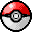 Four pixelated spherical icons with red, white, and gray sections arranged in a on a light gray background