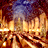 Static pixelated image of a fiery urban scene with glowing buildings and dark sky, rendered in low-resolution 256x256 pixels.