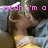 A person in a yellow and white striped shirt lies on a gray couch with hands clasped near their face, overlaid with pink text reading "yeah i'm a" then "bitch i need more" then "LOVE!"