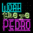Two side-by-side pixelated text-based icons display "WODH the PEORO" with distinct color schemes and backgrounds.