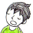 Pixelated cartoon-style icon of a person with short dark hair, closed eyes, and a neutral expression wearing a bright green shirt.