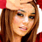 A static pixelated image of a person with long brown hair wearing red clothing and a light-colored headband, cropped to show the upper body.