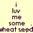 Pixelated text on a light yellow background reads 'i luv me some wheat seed' with the word 'wheat' partially obscured by pixelation.